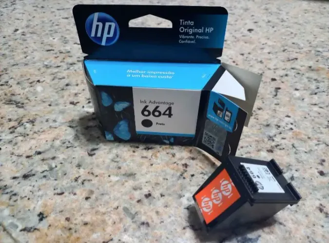 Cartucho hp664 preto