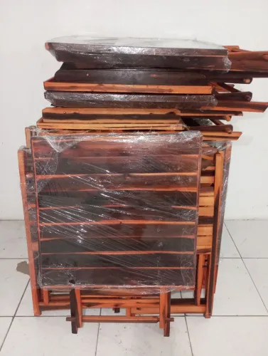 Mesa 70x70 cm - conjunto de mesa dobrável com 4 cadeiras ideal para bar e restaurante