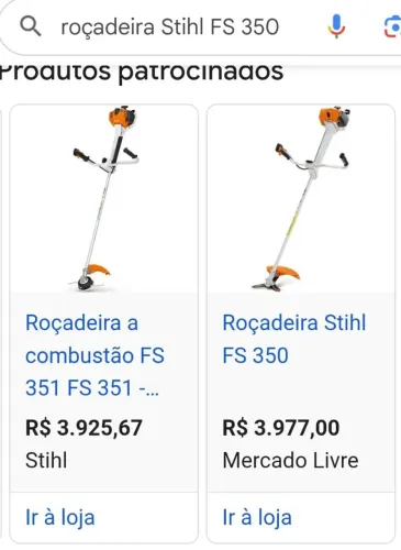 Roçadeira stihl fs 350 gasolina nova zero nunca usada 