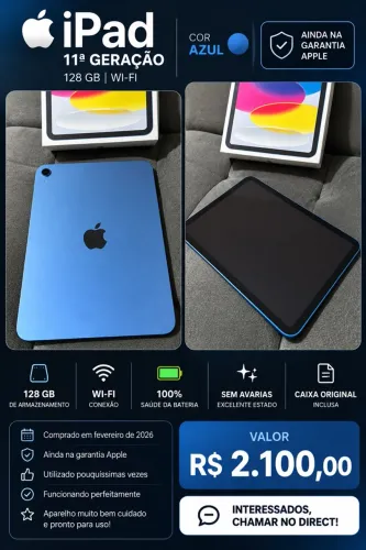 iPad 11 geração 128GB Wi-Fi