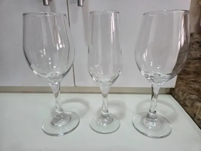 Conjunto 3 taças de vidro