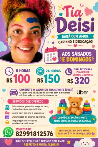 Serviço de babá aos feriados e finais de semana ?