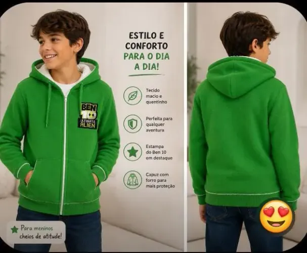 Agasalho Super Quentinho - Ben 10 - T.8