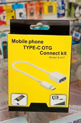 Cabo Adaptador OTG Tipo C Para USB Para Celular Mouse Teclado - Novo