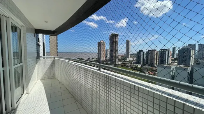 ALUGO MOBILIADO DE 3/4 SENDO 1 SUÍTE 110 M2, EDF VILLE DEUX COM VISTA PRA BAÍA