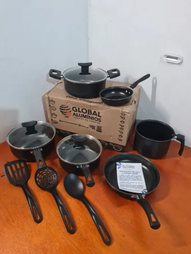 Conjunto De Panelas 9 Peças Teflon Antiaderente Global alumínios