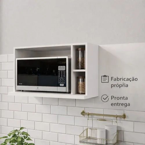 Móvel para Micro-ondas com Nicho Lateral