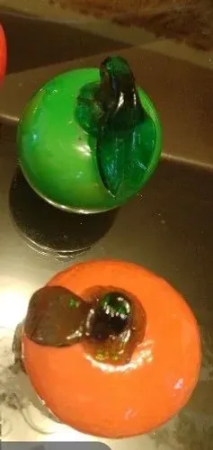 Maçã verde e Tangerina murano 