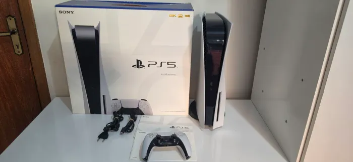 PlayStation PS5 FAT Leitor Mídia Física + 1 Controle + Caixa