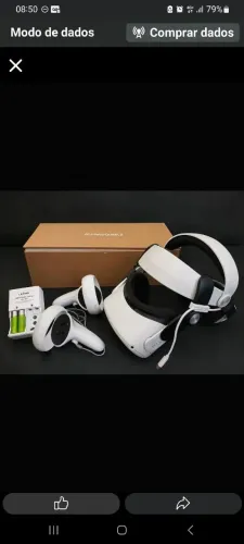 Oculos Meta quest 2 com power bank.