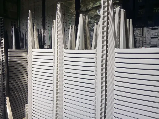 Mesa de plástico reforçada mesa quadrada mesa empilhável