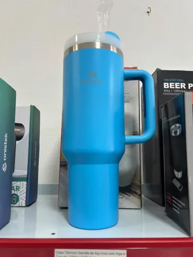 Copo Térmico Garrafa com Canudo 1200ml