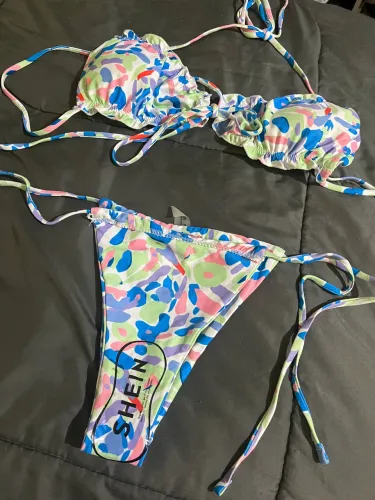 Biquíni SHEIN 3 peças estampado