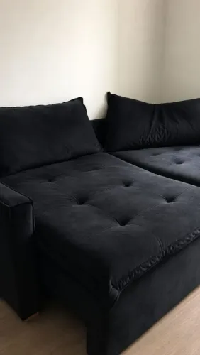 Vendo sofá retrátil preto