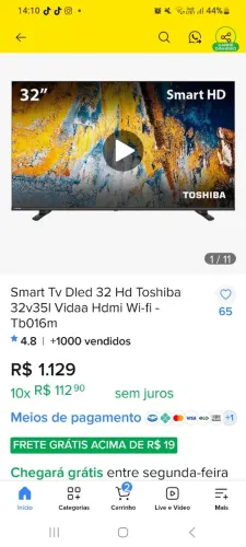 Tv 32 + monitor 24 sem HDMI