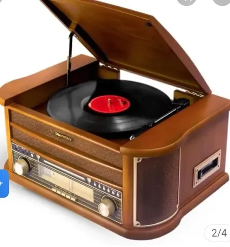 Vitrola retrô com bluetooth