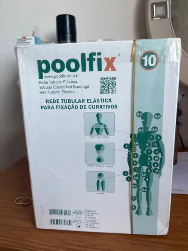 Rede tubular elástica para fixação de curativos