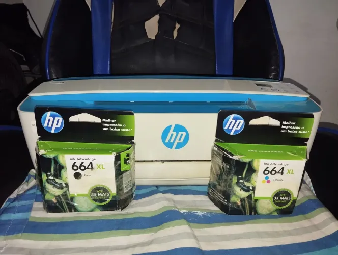 2x CARTUCHOS 664XL PRETO E COLORIDO ORIGINAIS + IMPRESSORA DE BRINDE 0$ + CARTUCHO EXTRA