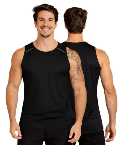 Kit 4 camisetas regatas de treino academia cores variadas nos tamanhos P ao GG