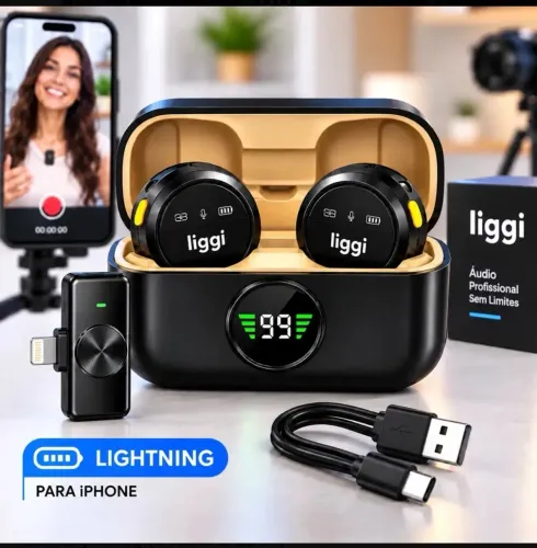 Microfone de lapela sem fio