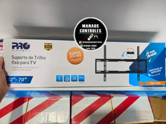Suporte fixo para tv slim trilho até 70 polegadas