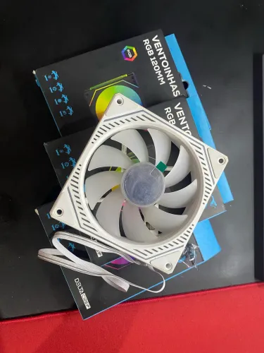 Fans rgb com fundo infinito brancas de 6pinos