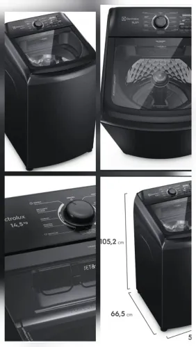 Lavadora Electrolux 14,5 Preta
