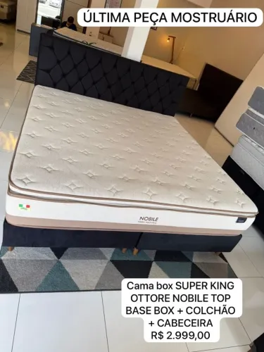Colchão KING SEMINOVO TOP COMPLETO - Entrego!