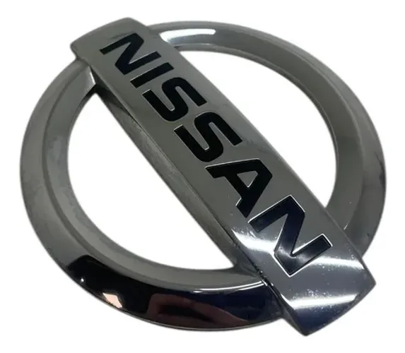 Emblema Simbolo Tampa Traseira Nissan March 2013 2014 2015 Prateado