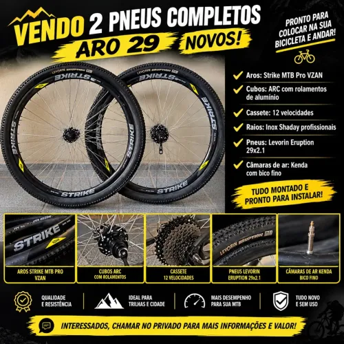 VENDO 2 PNEUS COMPLETOS MTB ARO 29 ? NOVOS!