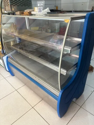 Balcão Estufa Vitrine 1,20m Vidro Curvo 220v