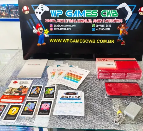 NINTENDO 3DS XL COM GARANTIA LOJA FÍSICA LEIA  CONSOLE FUNCIONANDO IMPECÁVEL RARIDADE 