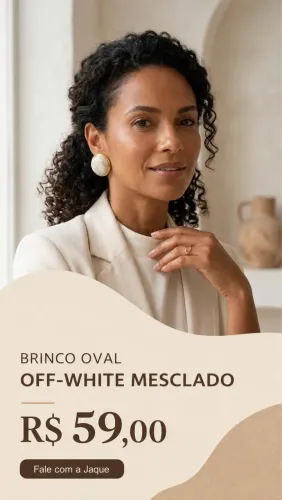 Brinco Oval Mesclado
