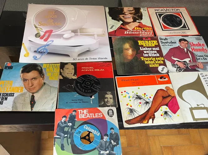 10 Discos de Vinil Antigos | Beatles + LP Promocional Wanda 50 Anos