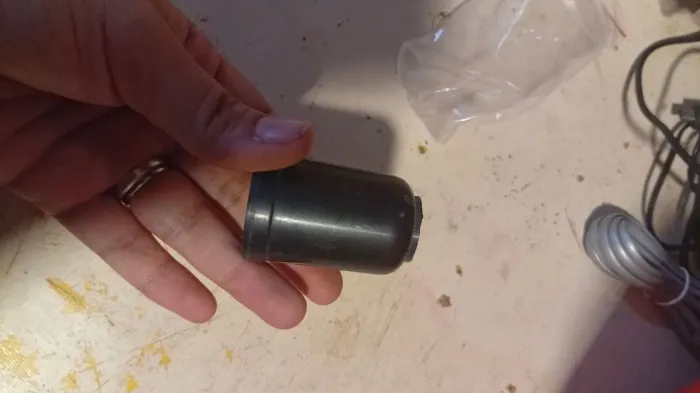 Soquete bocal de lâmpada E27 preto 250V