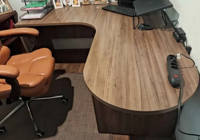 Mesa de Escritório em L de MDF 