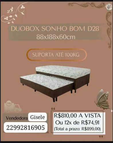 Cama de solteiro Duobox