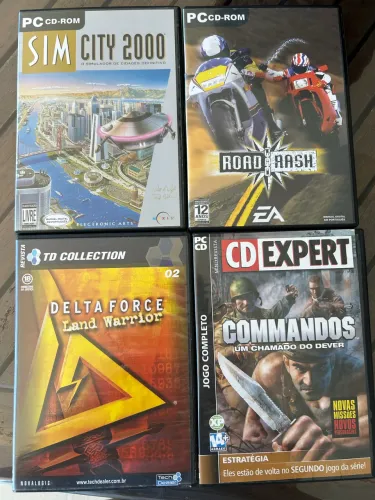 Kit 4 CDs Jogos para PC