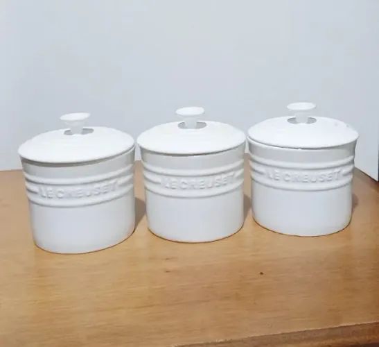 Trio Porta Condimentos 800 Ml Brancos Le Creuset