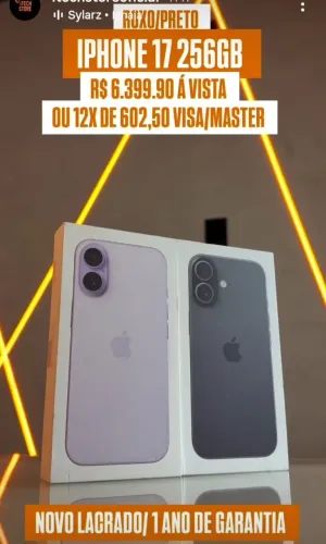 PROMOÇÃO NO MODELO IPHONE 17
