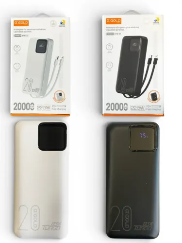 CARREGADOR PORTÁTIL TURBO GOLD 20.000 MAH BTE-37