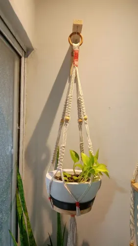 Suporte de plantas macramé 