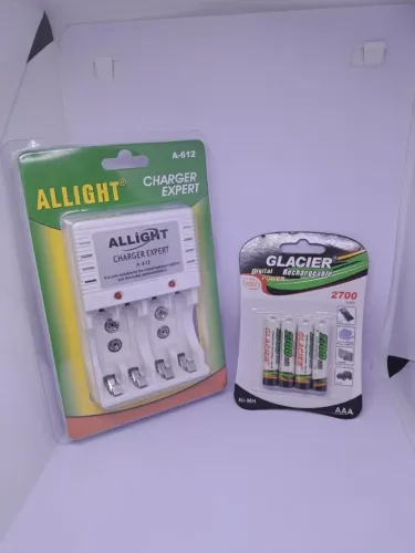 Promoção!!! Kit Pilhas AAA Recarregável 4pcs + Carregador