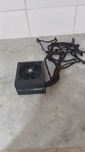 Fonte Corsair CX 500w Black (Usado) Informações Na Descrição Parque Boturussu zona leste S
