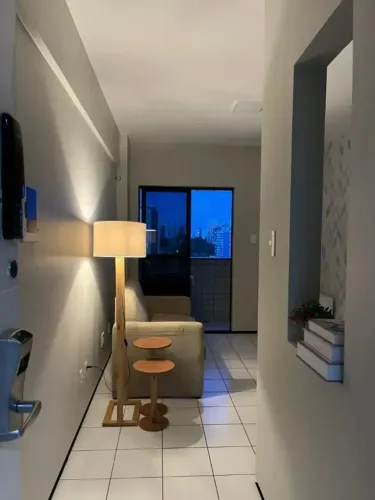 Flat Mobiliado com Vista Mar Ed. Biarritz