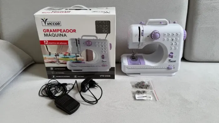 Mini Máquina de Costura Doméstica Elétrica - 12 pontos