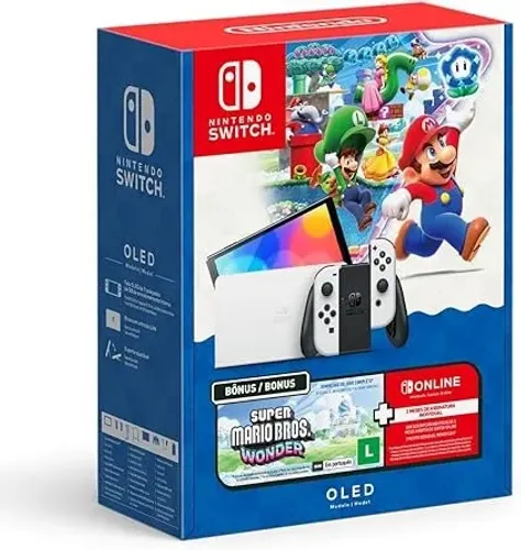 Nintendo Switch OLED desbloqueado novo cartão 128 mais jogos