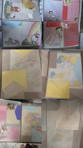 Coleção Vintage de papeis de carta anos 80/90/2000