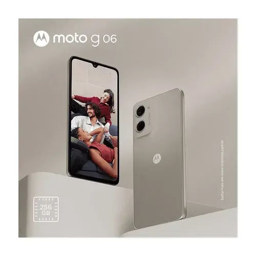 Motorola Moto G06 256GB/4 4G Bege e Verde - R$999,00 a vista ou 12x de 100,18 cartão