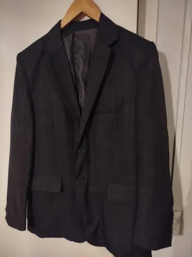 Blazer cinza de risca